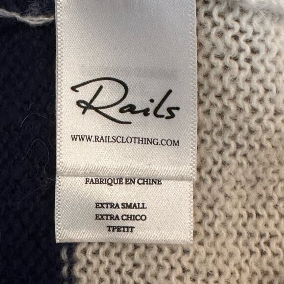 Rails Perci Sweater Seaside Stripe Alpaca Wool Blend Cream Size XS - Picture 8 of 11